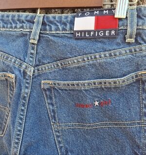 Tommy Hilfiger Jeans Size 5 Studded HighRise Straight Leg Denim Y2K Vintage Glam
